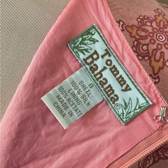 Tommy Bahama Vintage Peach Floral Sleeveless Dress - Picture 5 of 9